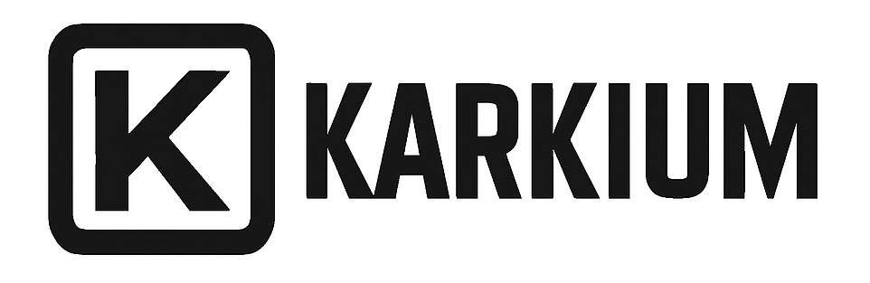 Logo de Karkium en fondo transparente